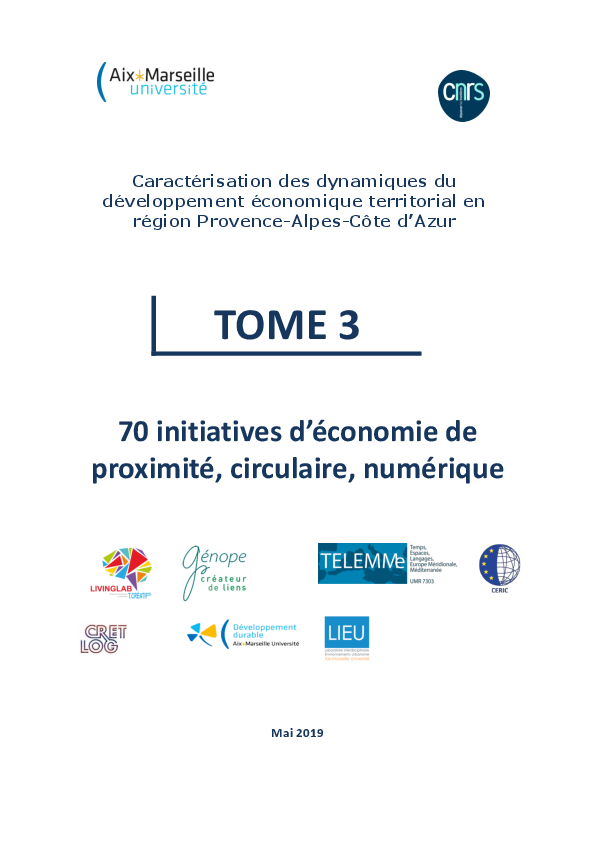 70 initiatives d’économie de proximité, circulaire, numérique