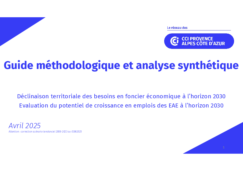 Guide méthodologique projection d'emploi à 2030